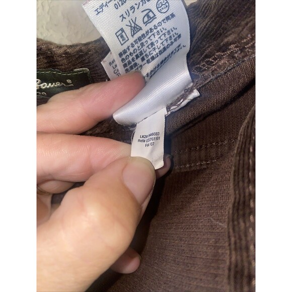 Eddie Bauer Corduroy Pants Wide Leg Baggy Flare 18 brown Hippie y2k 90s - Picture 7 of 7
